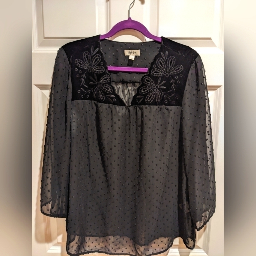 Black Style&co Blouse